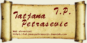 Tatjana Petrašević vizit kartica